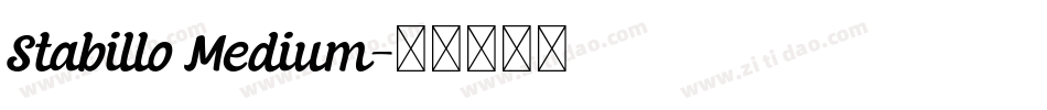 Stabillo Medium字体转换
